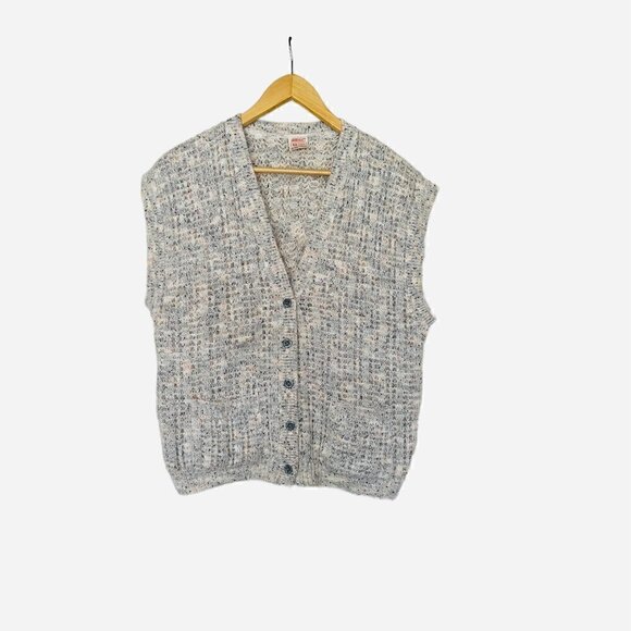 WOMEN'S Super Soft Solid Unique Textured Knit Button Down Oversize Fit Size 12 - Picture 5 of 11